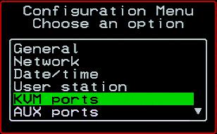 Web Manager for KVM/net Plus Administrators KVM Ports Screens You can select the KVM Ports option on the OSD Configuration Menu to configure KVM ports.