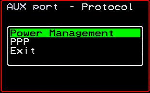 Table 7-14:KVM Ports Configuration Screens (Continued) Screen AUX ports - Protocol