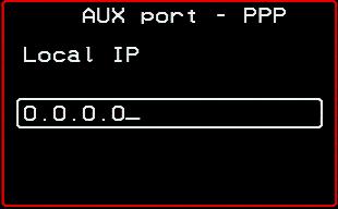 AUX port - PPP Parity None, even, or odd.
