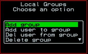 Table 7-16:Local Users Configuration Screens (Continued) Screen Select the user Description Appears only when Change Password