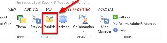 These step by step instructions will demonstrate how to successfully upload your published Adobe Presenter
