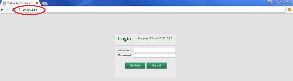 3) In the web interface enter the username and password to log in (default is admin/admin) 4) Click on Account tab.