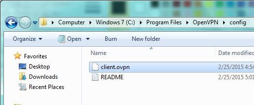 Copy the client configuration file(s) (client.