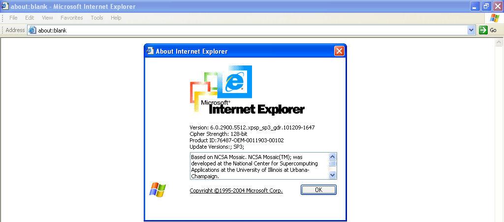 Click on Help About Internet Explorer Verify that you have version 6 or higher (IE 8 is recommended).