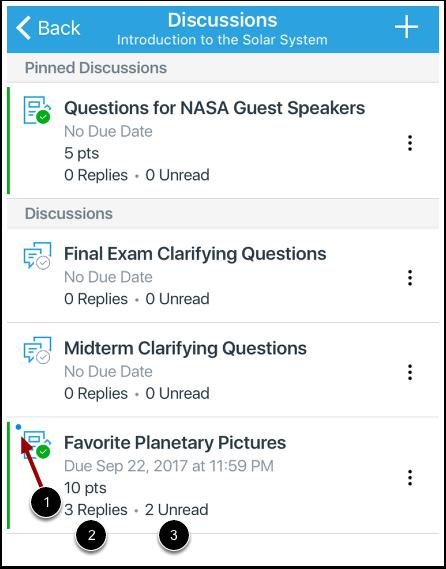 View Discussions The most recent discussion will always appear at the top. However, replies to the discussions stay housed within the discussion itself.
