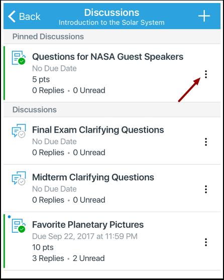 Manage Discussions To pin or unpin, close a discussion to comments, or delete a discussion