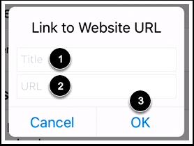 Link to Website URL Enter the link title in the Title field [1] and the link URL in the URL