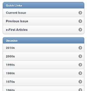 BROWSING CONTENT Browse journal content First you will need to customize your