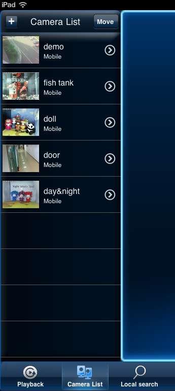 2. The Layout of mcamview HD Add new camera Snapshot Active 2 way audio