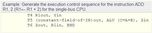 ٤ Execution Control Sequence for Conditional JMP Instruction consider the branch on Negative instruction JMPN Label (PC Label if N=1).