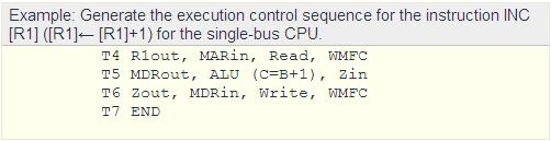 Control Sequence for Additional Instructions INC [R1] Execution Control Sequence for Additional Instructions LOOP Next CMP R1, R2 it is assumed that the loop counter is stored in register R1 It is