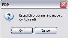 Lesson 11 Elmer 160 Reading a PIC, Continued Reading the PIC If you click on the Read button, a dialog box will appear: At this point, set your programmer to programming mode.