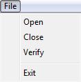 Interface and Controls File Menu Options Select this option to open the Open Single/Multiple Files dialog box. Select up to 16.AVI files to playback. Closes all currently open video clips.