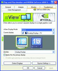nview Display properties nview allows you to connect separate displays to single graphics card. nview modes: select your preferred nview display modes here.