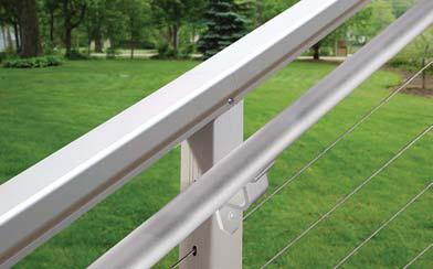 secondary handrail system. Installs with screws or adhesive.