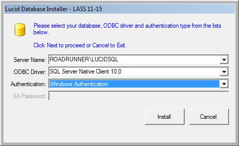 3. Installing the database (server) NOTE: Before you can proceed with installing the database please ensure you have already installed the SQL Server database engine with its SQL Server Management