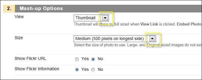 Once you Select an image you can give it a new title, add any descriptive information and specify the