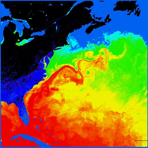 geostrophic surface flow relative to geoid SST and