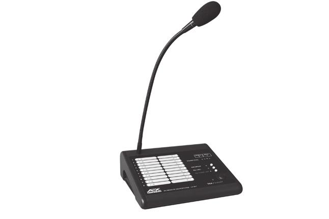 ex 865A. ex 866A. ex 867A. ex 868A Remote Microphone The Remote Microphone produces 0 db Balanced Audio Output and communicates with the ex 834A Microphone Input Card via RS 485 communication.