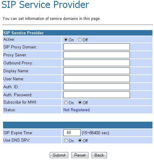 Please refer to your VSP (Voice Service Provider provider for more information. You can register two SIP accounts in the V220.