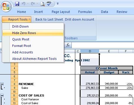 4. Confirm or change the column details when prompted and see how the rows are compressed to display a schedule that is compact and shows only relevant data. 5.