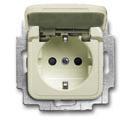 Busch-Duro 2000 SI SCHUKO socket outlet with marking Shuttered. With screwless terminal. With continuous coloured marking of cover plate and base.