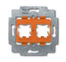 Covers for Data Communication system Supporting frame With orange base. For 2 modular jack inserts. For system: LexCom 150 and LexCom 250. Pitch dimensions: (WxH) approx. 15.4 x 15.4 mm. Without claw.