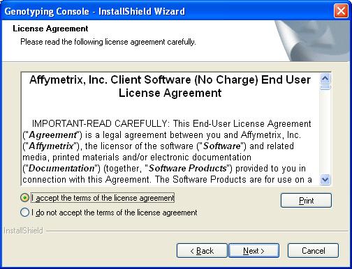 license agreement and click Next.