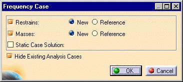 Inserting a Frequency Analysis Case Inserting a Frequency Analysis Case This task will show you how to insert a Frequency Analysis Case using the CATPart document called sample01.catpart.