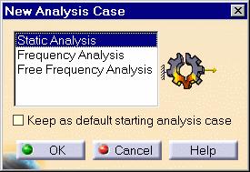 Entering the Structural Analysis Workbench and Selecting a Part Static Analysis means that you will analyze the static boundary conditions of the CATAnalysis document one after the other.