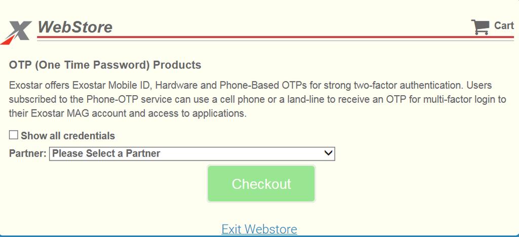 5. Your list of applications display. Click Purchase. 6. The Webstore page is displayed.