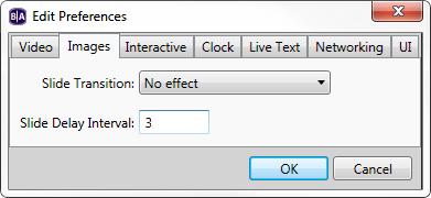 Setting default properties Whenever you create a presentation project, the presentation settings are based on the default settings.