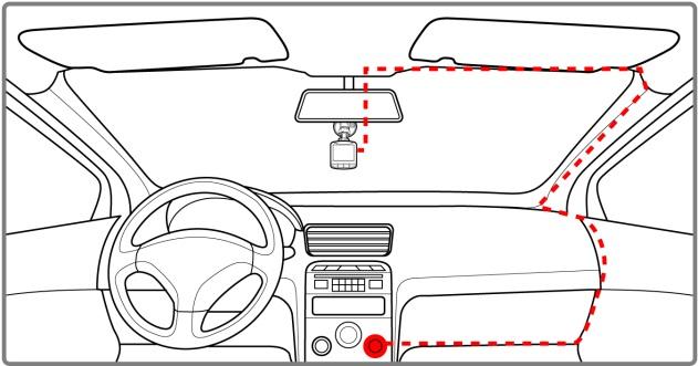 5. Connect to Car Adapter Use only the supplied car adapter to power up the device and charge the built-in battery. 1. Connect one end of the car adapter to the USB connector of the device. 2.