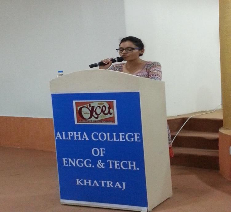 Ms. Kiran Acharya (Faculty of Computer Dept.) delivered a welcome speech to audience present for the workshop. She give brief introduction Regarding Mr. Ankit Desai.