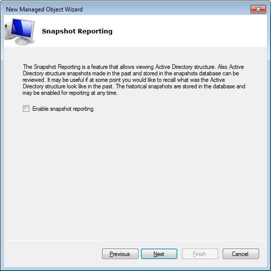 Note: This feature must only be selected if Advanced Reporting has been enabled.