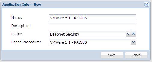 Create a RADIUS application 1. In the main menu, select Authentication Applications 2.