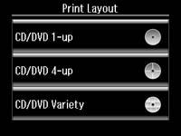 Related tasks Loading a CD/DVD Placing a CD/DVD on the Scanner Glass Related topics Loading Paper Placing Originals on the Product Printing Photos from a Memory Card Onto a CD/DVD You can print one