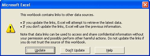 Excel 2003 ECDL Section 9 Linking & Importing Driving Lesson 39 - Continued 11. In Source, change the number in cell B3. Cell D5 changes automatically because of the link. 12.