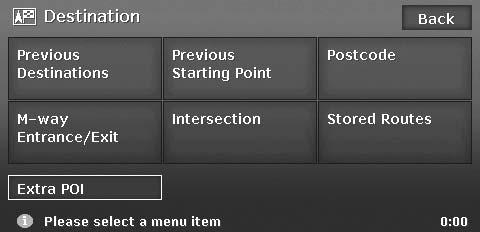 English 3. Entering the Destination Searching Your Destination from the Destination Menu You can search for a destination from the Destination menu by using various methods.