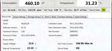 Nm³/min, ltr/h, Nltr/h, ltr/min, Nltr/min, ltr/s, Nltr/s, cfm, SCFM, kg/h, kg/min, kg/s Adjustment of the reference temperature, reference