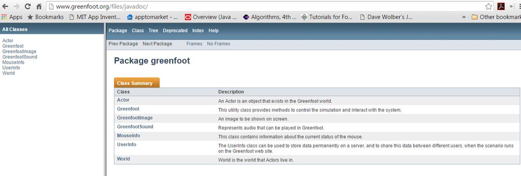 Beyond the API: Greenfoot Greenfoot: a framework for teaching Java programming