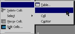 To insert additional columns or rows into a table: 1) Place the cursor in the table in a cell that is next to where you want to insert the column or row.