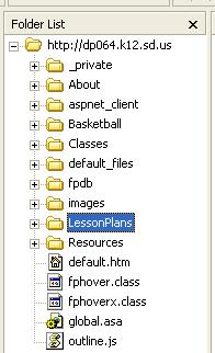 Importing Files into a Web 1. Select the folder in which you want the file to come into. 2.