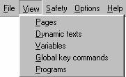 Receive programs Action : This command receives the data of the operator terminal programs. To have a backup of this programs, you must save the project.