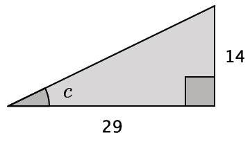 b. Determine the measure of the angle formed by the ladder and the