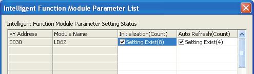 module or head module, including the number of parameters set for other intelligent function modules.