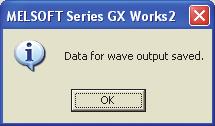 CHAPTER 8 FUNCTIONS 4. Click the button. The created wave pattern and the parameter setting of the wave output function are saved.