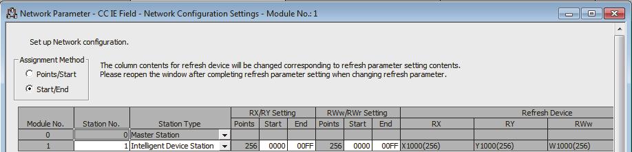 Project window [Parameter] [Network Parameter] [Ethernet/CC IE/MELSECNET] 3.
