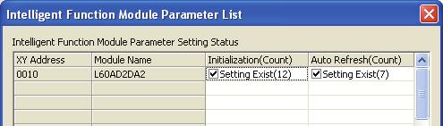 3.2.1 Number of parameter settings Set the initial settings of the analog I/O module and the parameter settings of the auto refresh setting so that the number of parameters, including those of other