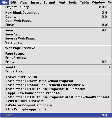 This opens up the program Microsoft Word. Step 8: To close a program, locate the toolbar at the top of your screen.